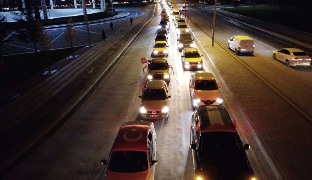 Konya'da sokaklarda aynı öfke! Yüzlerce araçlık konvoy bunun için tek yürek oldu 1